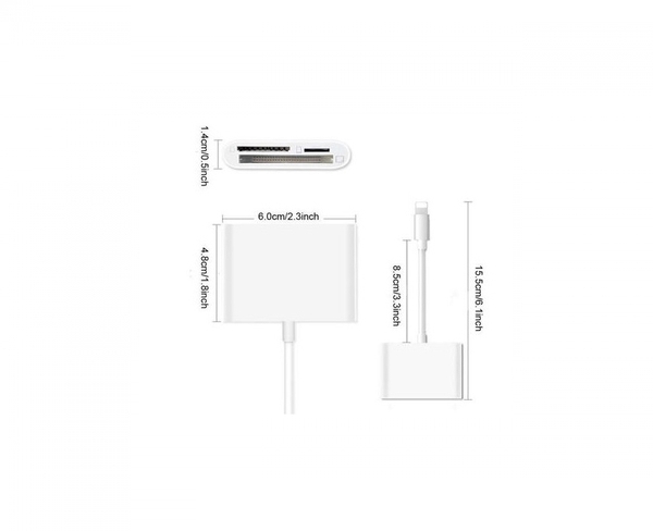 ĐẦU ĐỌC THẺ 3 IN 1 TF, SD, CF CHO IPHONE, IPAD