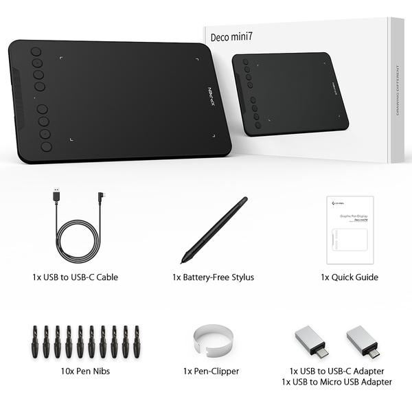 BẢNG VẼ ĐIỆN TỬ XP-PEN DECO MINI7 ANDROID - CHÍNH HÃNG