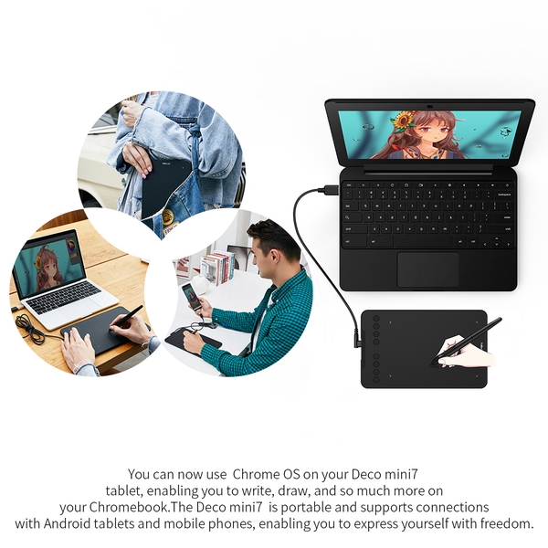BẢNG VẼ ĐIỆN TỬ XP-PEN DECO MINI7 ANDROID - CHÍNH HÃNG