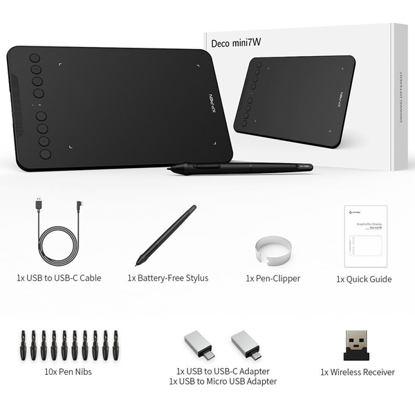 BẢNG VẼ ĐIỆN TỬ XP-PEN DECO MINI7W ANDROID WIRELESS - CHÍNH HÃNG