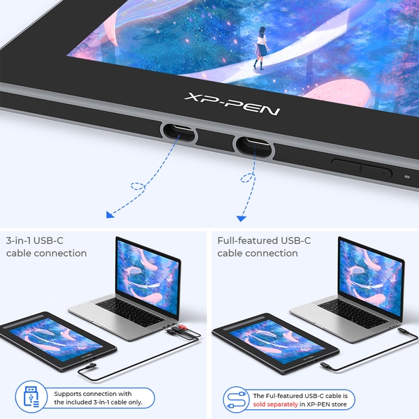 BẢNG VẼ MÀN HÌNH XP-PEN ARTIST 12 GEN 2 CHIP X3 ANDROID - CHÍNH HÃNG