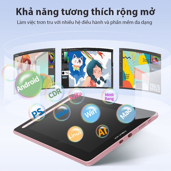 BẢNG VẼ MÀN HÌNH XP-PEN ARTIST 16 GEN 2 CHIP X3 ANDROID - CHÍNH HÃNG