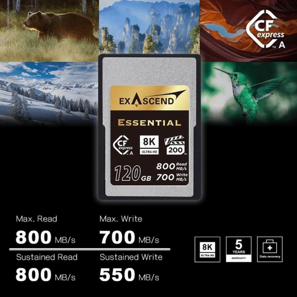 Thẻ nhớ CFexpress Type A Exascend Essential 120GB / 180GB / 240GB