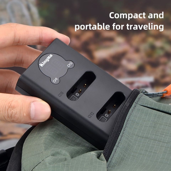 Bộ sạc đôi KingMa LI-90B cho Ricoh GRIII
