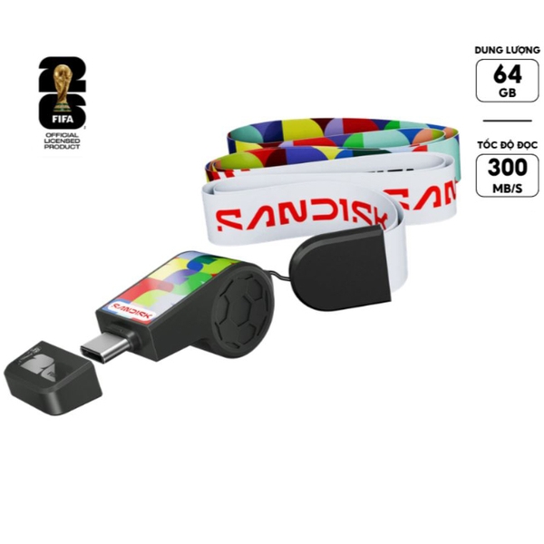USB SanDisk Type C FIFA World Cup 2026 64GB 300MB/s SDCZIA-064G-G46