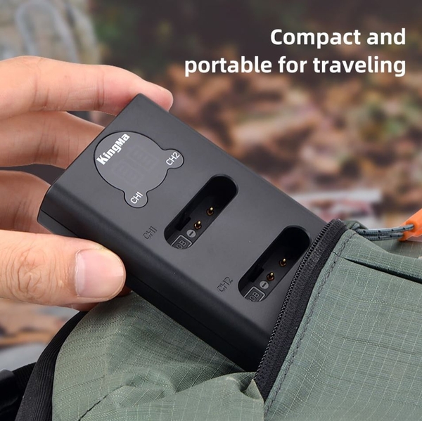 Combo Pin KingMa LI-90B (2 pin và 1 sạc đôi) cho Ricoh GRiii, Olympus