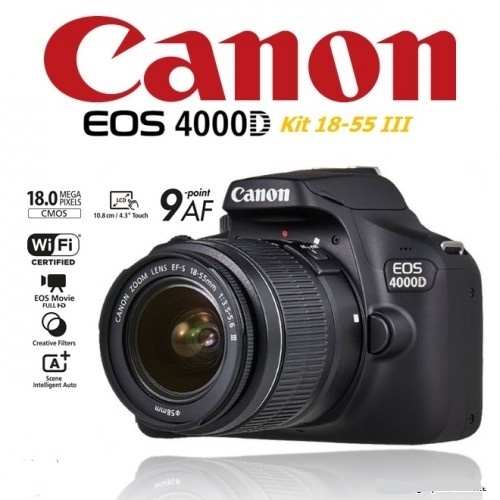Canon EOS 4000D + 18-55mm F3.5-5.6 III - Mới 100%