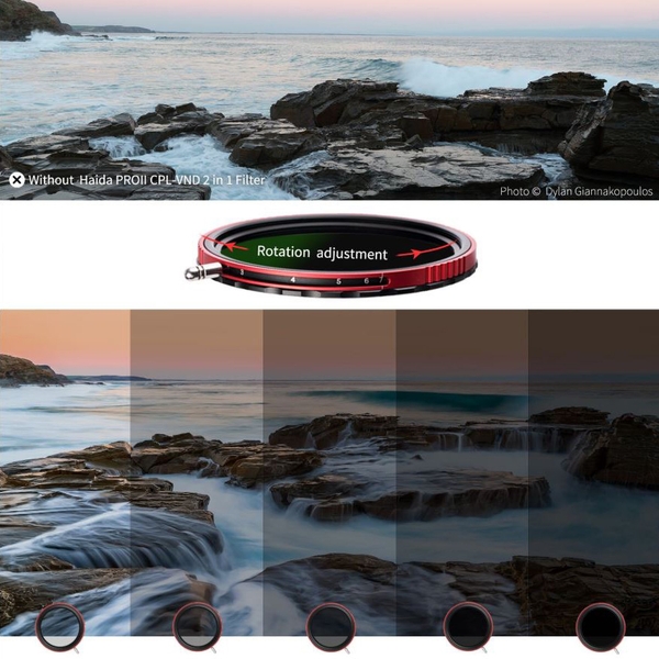 (Filter) Kính lọc Haida PROII CPL-VND 2 in 1 Filter 77mm/82mm