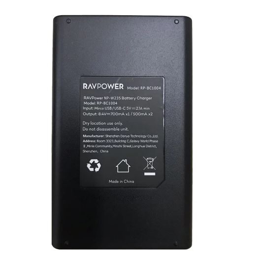 BỘ 2 PIN,1 SẠC RAVPOWER FUJIFILM NP-W235 (RP-BC1004)