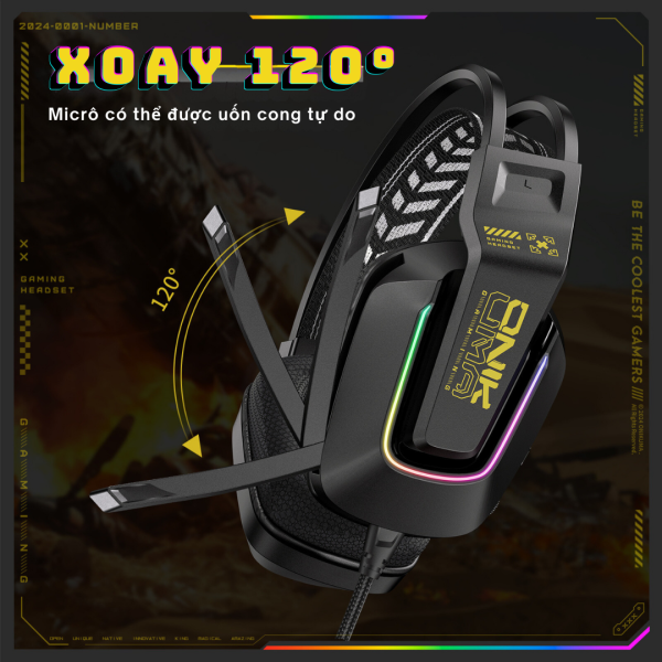 TAI NGHE CHƠI GAME CHUYÊN NGHIỆP ONIKUMA X13 – CÓ DÂY CÓ MIC ĐÈN LED RGB