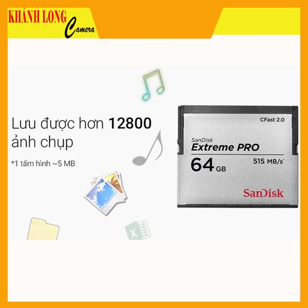 Thẻ Nhớ CF Extreme Pro Cfast SanDisk 64GB - 515MB/s