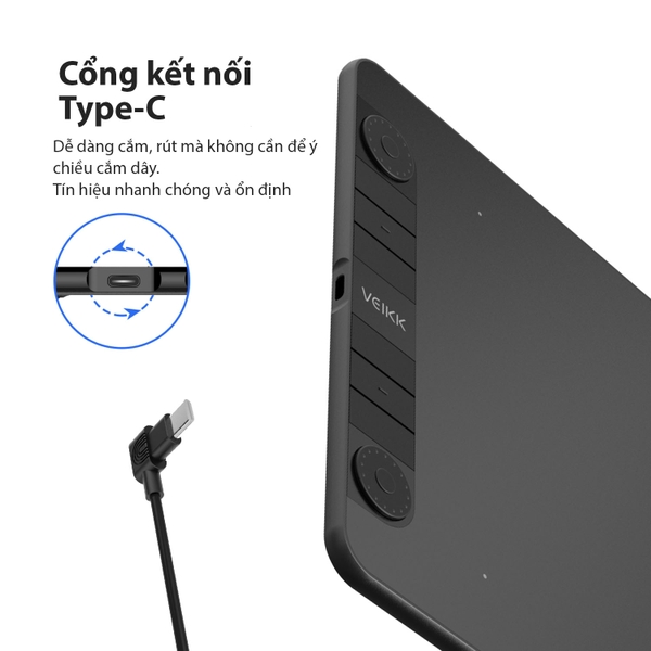 Bảng Vẽ Điện Tử VEIKK VK1060 PRO Android 2 Vòng Xoay Dial Đa Năng