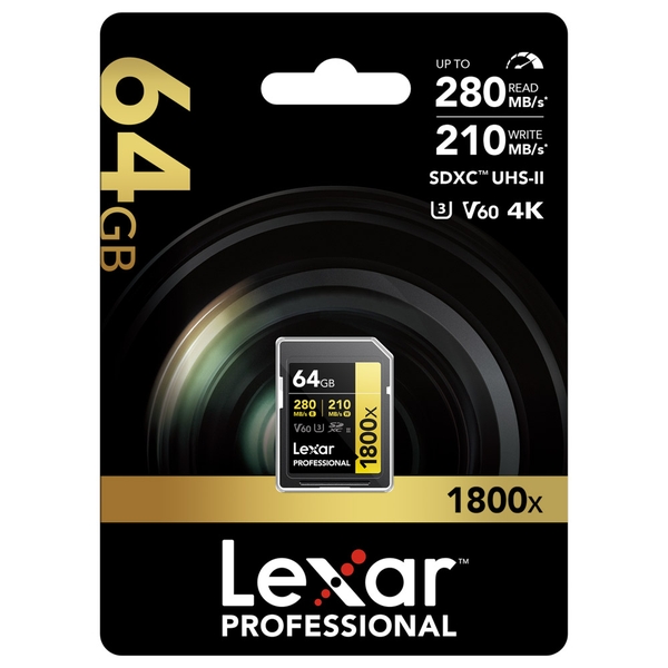 Thẻ nhớ Lexar Professional 1800x SDXC UHS-II V60