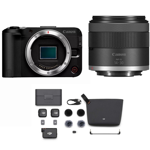 Canon EOS R50 V Body + Canon RF-S 14-30mm F4-6.3 IS STM PZ + DJI Mic Mini - Chính Hãng