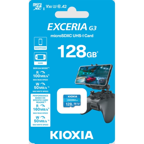 Thẻ nhớ MicroSD KIOXIA EXCERIA 128GB C10 UHS-I U3 V30