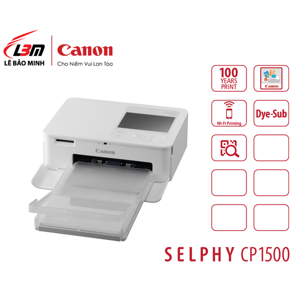 MÁY IN ẢNH CANON SELPHY CP1500 (ĐEN, TRẮNG)