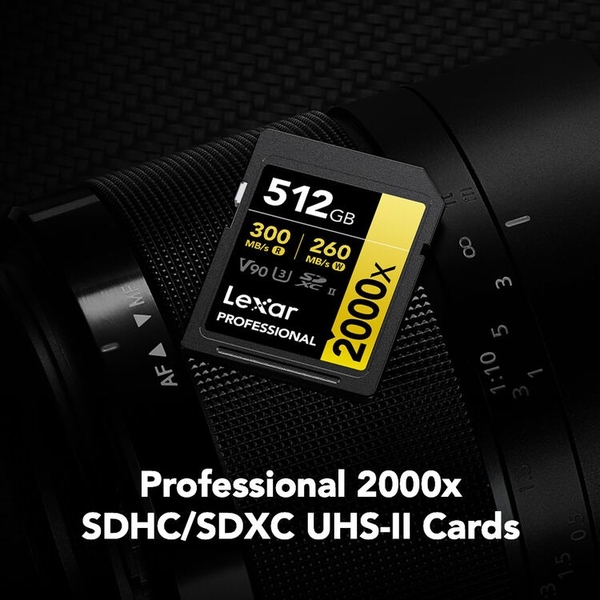 Thẻ nhớ Lexar 512GB Professional 2000x UHS-II SDXC