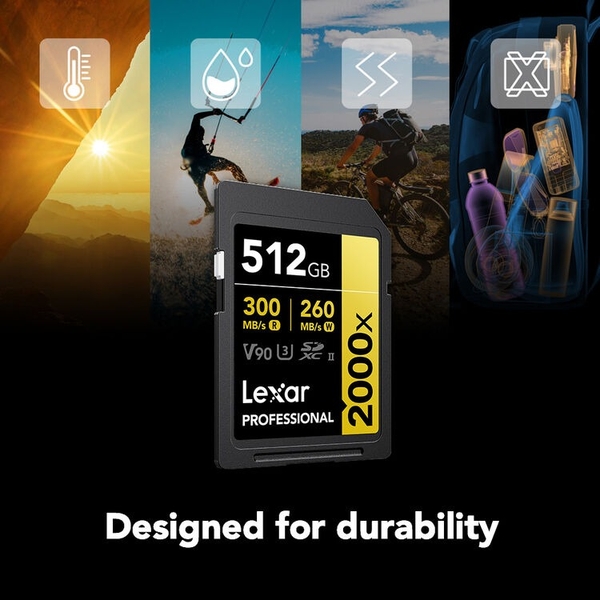Thẻ nhớ Lexar 512GB Professional 2000x UHS-II SDXC