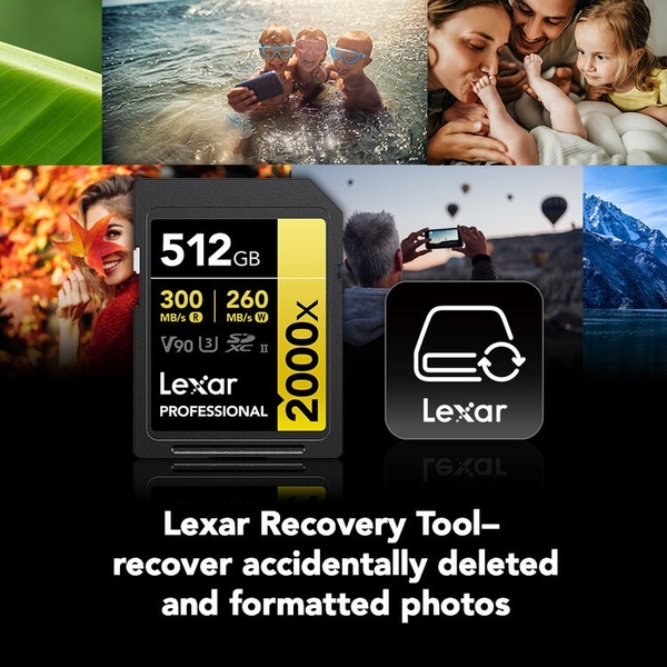 Thẻ nhớ Lexar 512GB Professional 2000x UHS-II SDXC