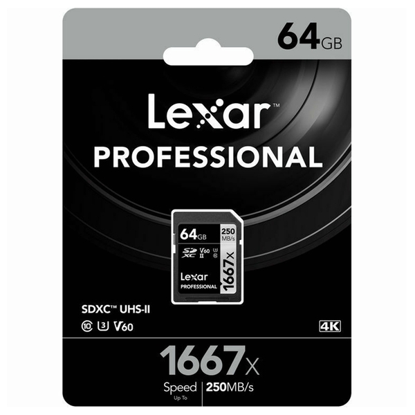 Thẻ nhớ SD 64GB Lexar Professional 1667x SDXC UHS-II