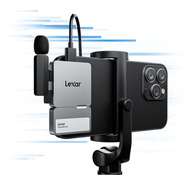 Ổ CỨNG DI ĐỘNG (EXTERNAL SSD) Lexar Professional Go Portable SSD with Hub BẠC (Silver) (LSL400S001T-RNSNG)