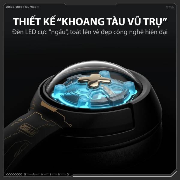 Tai Nghe ONIKUMA GT802 Tri-Mode (2.4G+Bluetooth+Wired) Black
