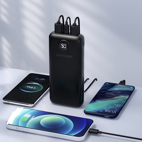 Pin dự phòng RAVPower RP-PB1205 20000mah, 3 cổng sạc nhanh PD 20w