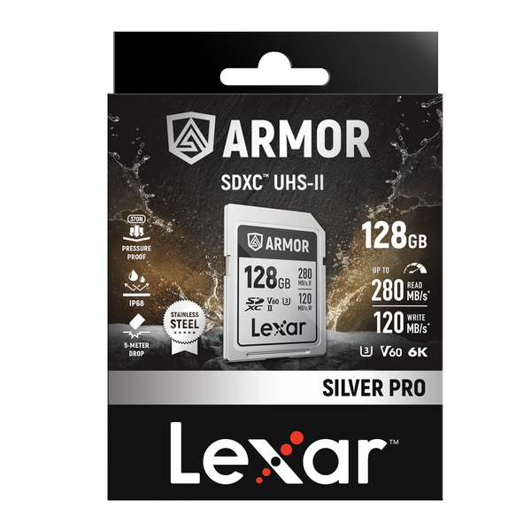Thẻ nhớ Lexar 128GB ARMOR SILVER PRO UHS-II SDXC Card V60