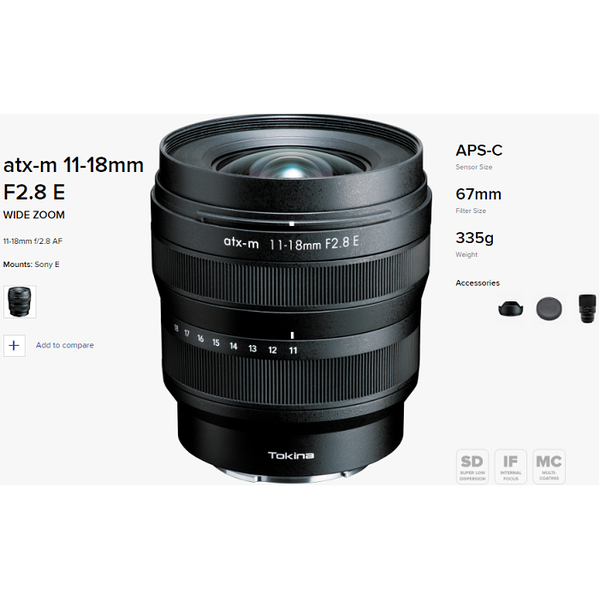 Tokina 11-18mm f/2.8 ATX-M cho Sony - Chính hãng