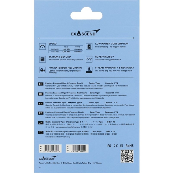 Thẻ nhớ Exascend 1TB Vigor CFexpress 4.0 Type B