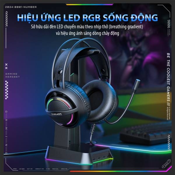 Tai nghe Onikuma X88 RGB BLACK