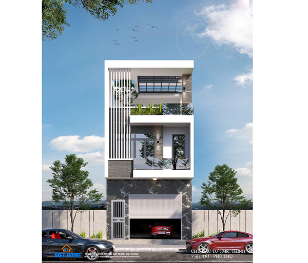 Thiết kế nhà phố lệch tầng đẹp mãn nhãn - Chủ đầu tư: Anh Thịnh, Phú Thọ