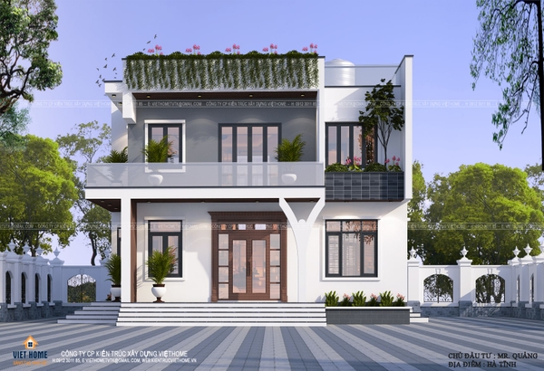 Cập nhật thêm mẫu thiết kế biệt thự hiện đại tại Hà Tĩnh - Chủ đầu tư: Anh Quảng