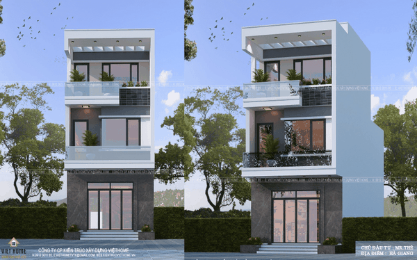 Mẫu nhà phố 3 tầng hiện đại tại Hà Giang - Chủ đầu tư: Anh Thế