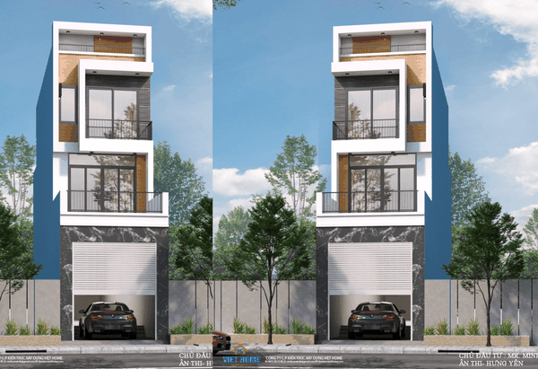 Thiết kế nhà phố 3 tầng hiện đại - Chủ đầu tư: Anh Minh, Hưng Yên