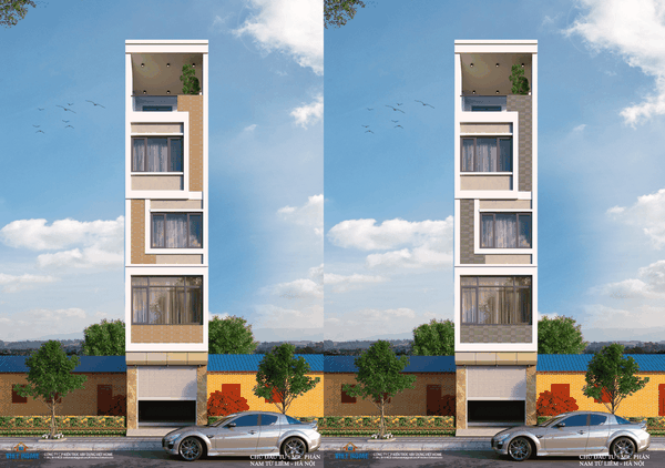 Thiết kế nhà phố 5 tầng tại Hà Nội - Chủ đầu tư: Anh Phán