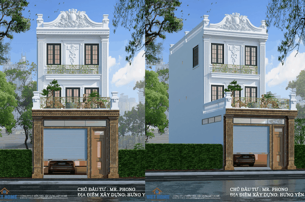 Chiêm ngưỡng mẫu nhà phố tân cổ điển 3 tầng đẹp mắt - Chủ đầu tư: Anh Phong, Hưng Yên