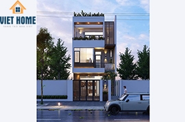 Mẫu thiết kế nhà 3 tầng mặt phố 7m ấn tượng nhà anh Thịnh - Hà Nội