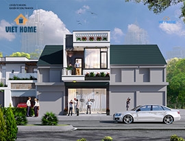 Mẫu thiết kế nhà phố 2 tầng nhà anh Hưng - Thanh Hóa