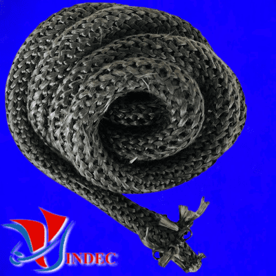 Glass Fibre Round Rope Graphite Impregnated