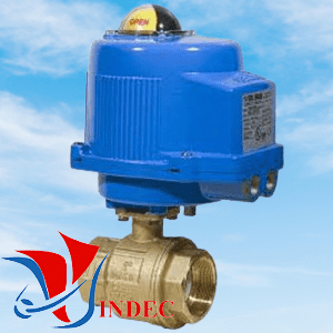 220V Electric Actuated Brass Ball Valve, Threaded Ends