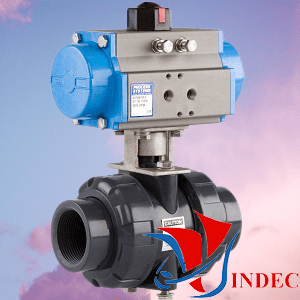 Plastic PVC Ball Valve Double Acting Pneumatic Actuator