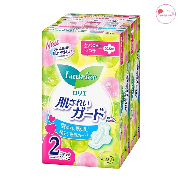 Băng Vệ Sinh Laurier Ban Ngày Có Cánh (Nhật Bản) - Bịch 2 Gói 44 Miếng