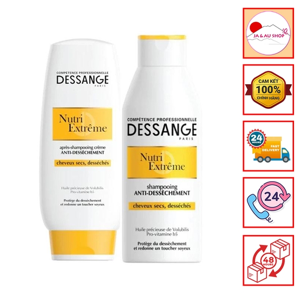 Cặp dầu gội xả DESSANGE Pháp chai 250ml 200ml (Dessange Nautri - Extreme)