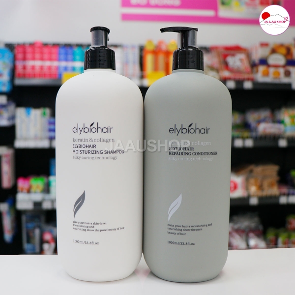 Cặp dầu gội xả Elybiohair Collagen & Biotin 1000ml và 500ml