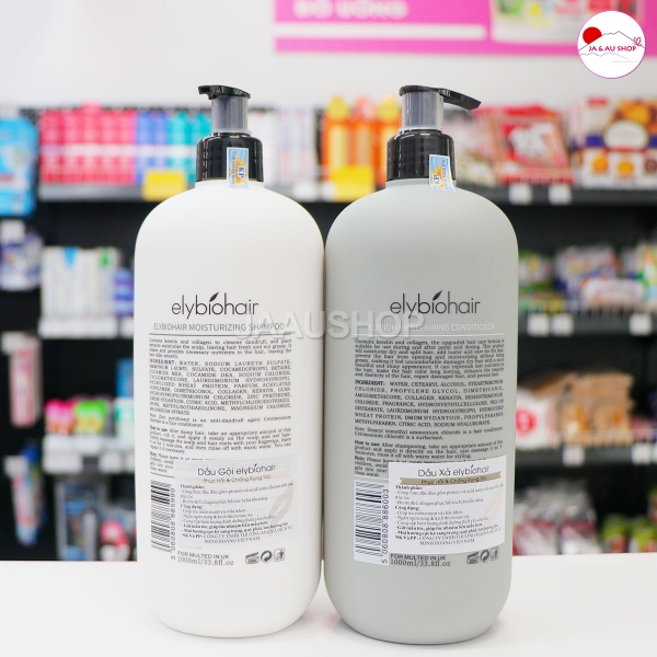 Cặp dầu gội xả Elybiohair Collagen & Biotin 1000ml và 500ml