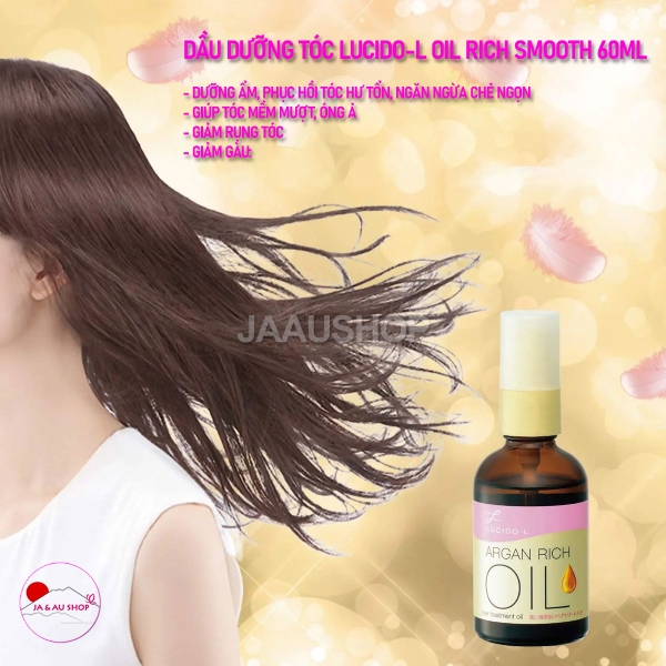 Dưỡng tóc Lucido-L Argan Rich Oil Smooth Nhật Bản 60ml