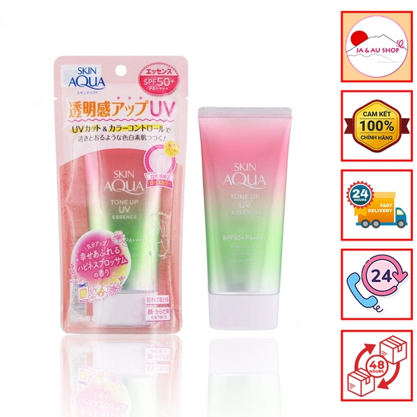 Kem Chống Nắng Nâng Tông Da Skin Aqua Tone Up UV Essence Happiness Aura SPF50 PA 80g