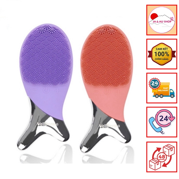 Máy Rửa Mặt Làm Sạch Sâu, Kết Hợp Chức Năng Massage WellDerma Cleansing Fish