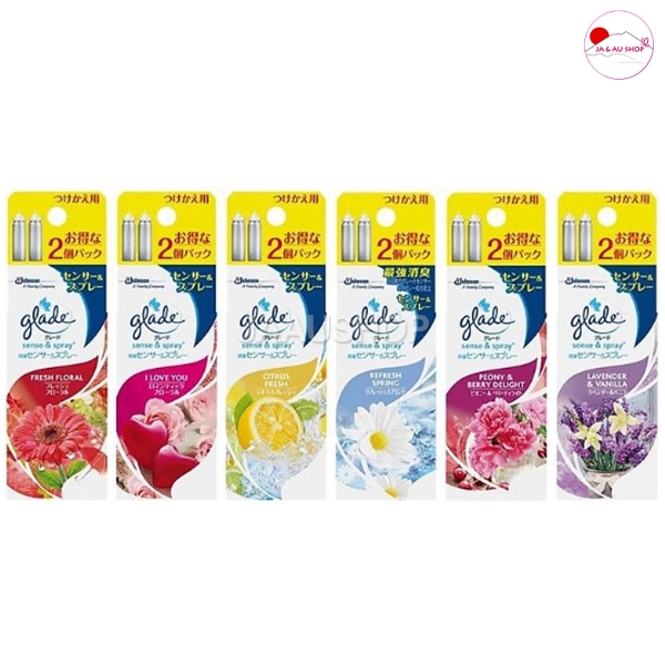 Set 2 lõi tinh dầu thay thế cho máy xịt thơm phòng tự động Glade Nhật Bản